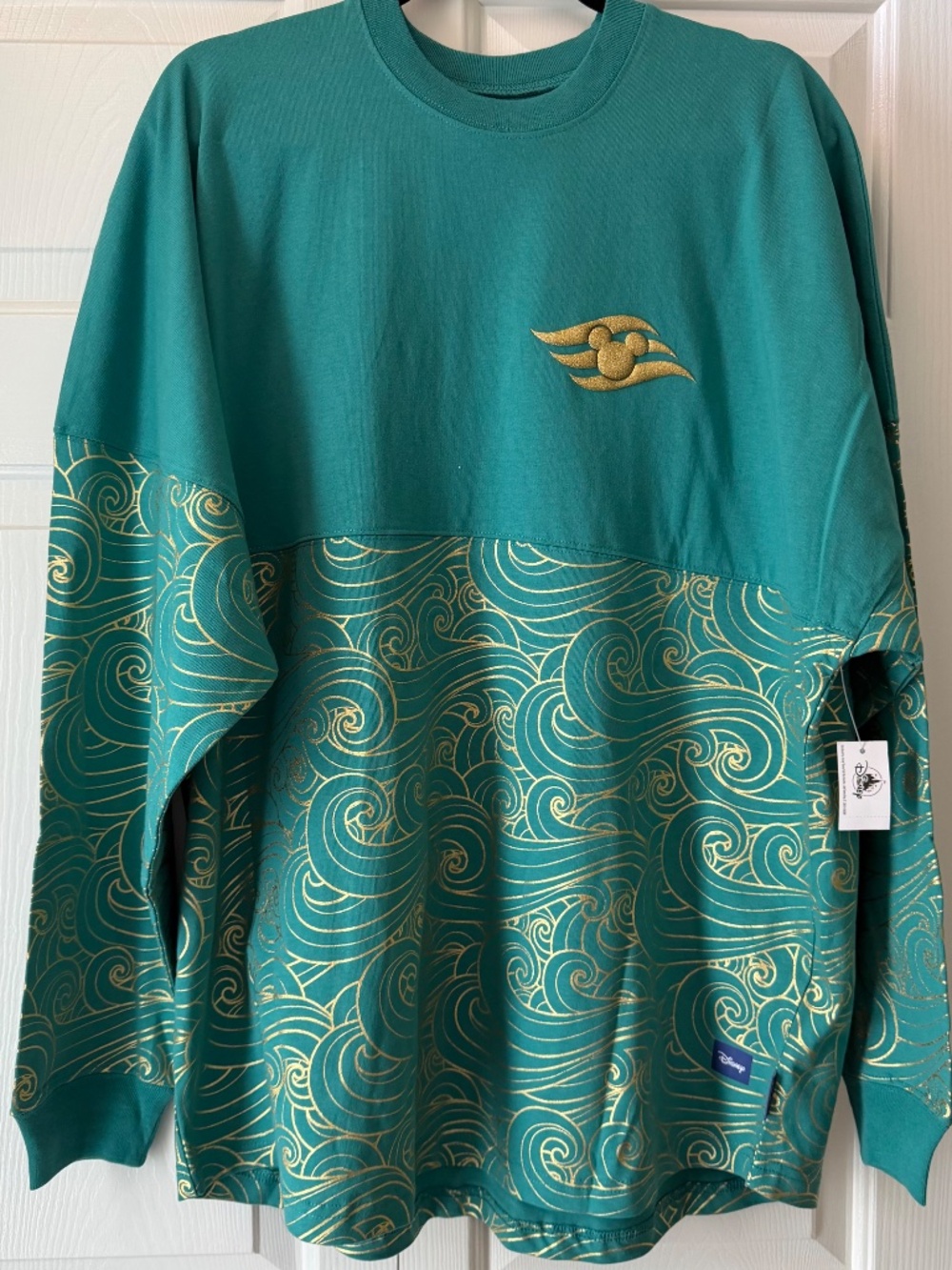 NWT DCL Disney Treasure Turquoise And Gold Spirit Jersey | XL - Picture 2 of 5